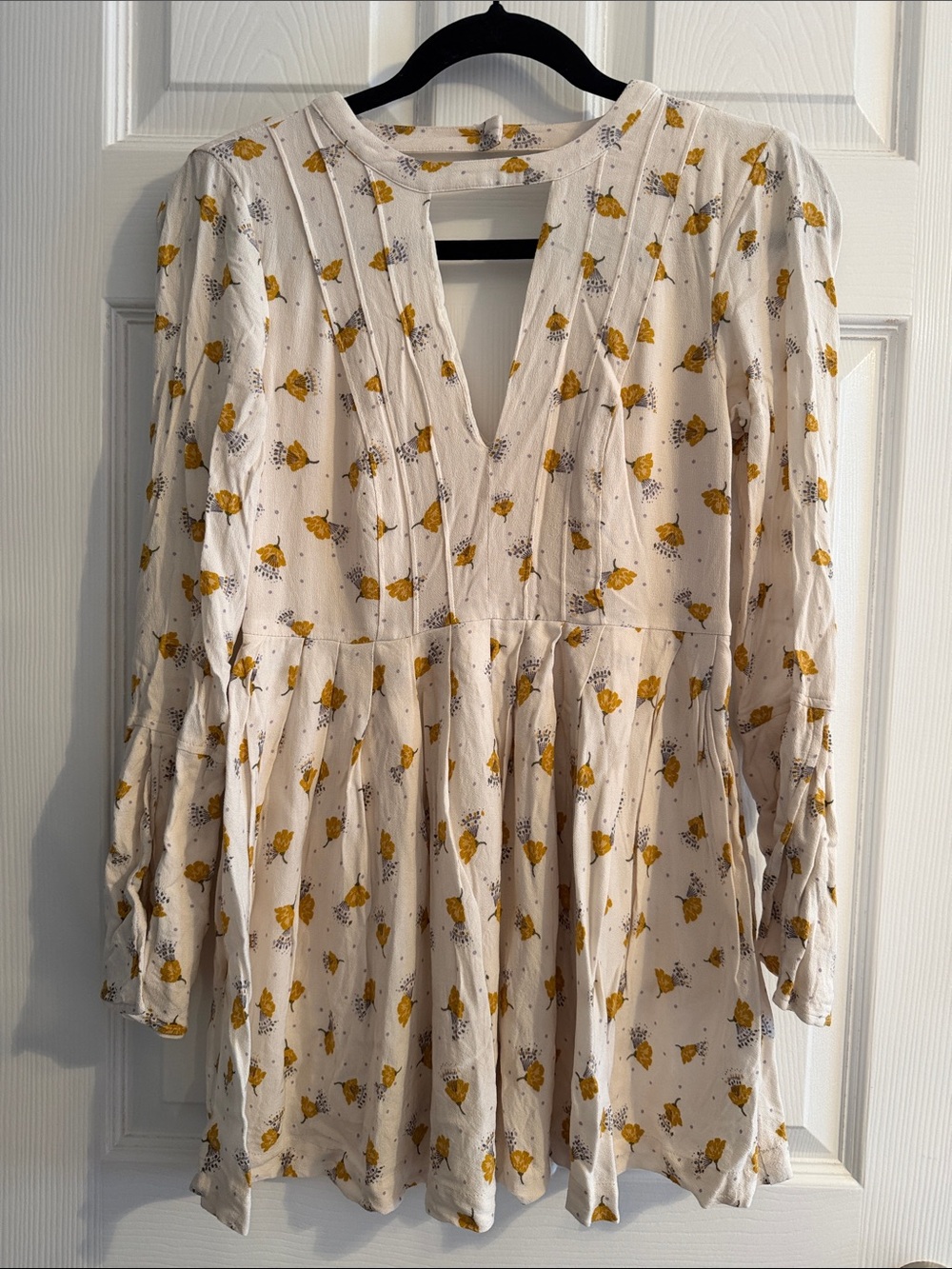Free People Long Sleeve Floral Tunic Dress